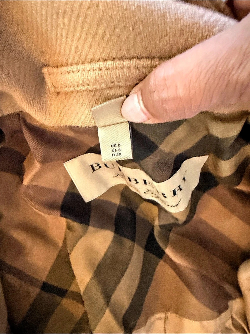 PRICE FIRM Burberry Trench winter wool Coat in Brown Size 6 - Picture 2 of 8
